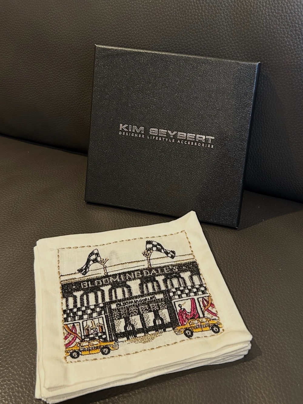 NEW Kim Seybert Embroidered Cocktail Napkins 6pc